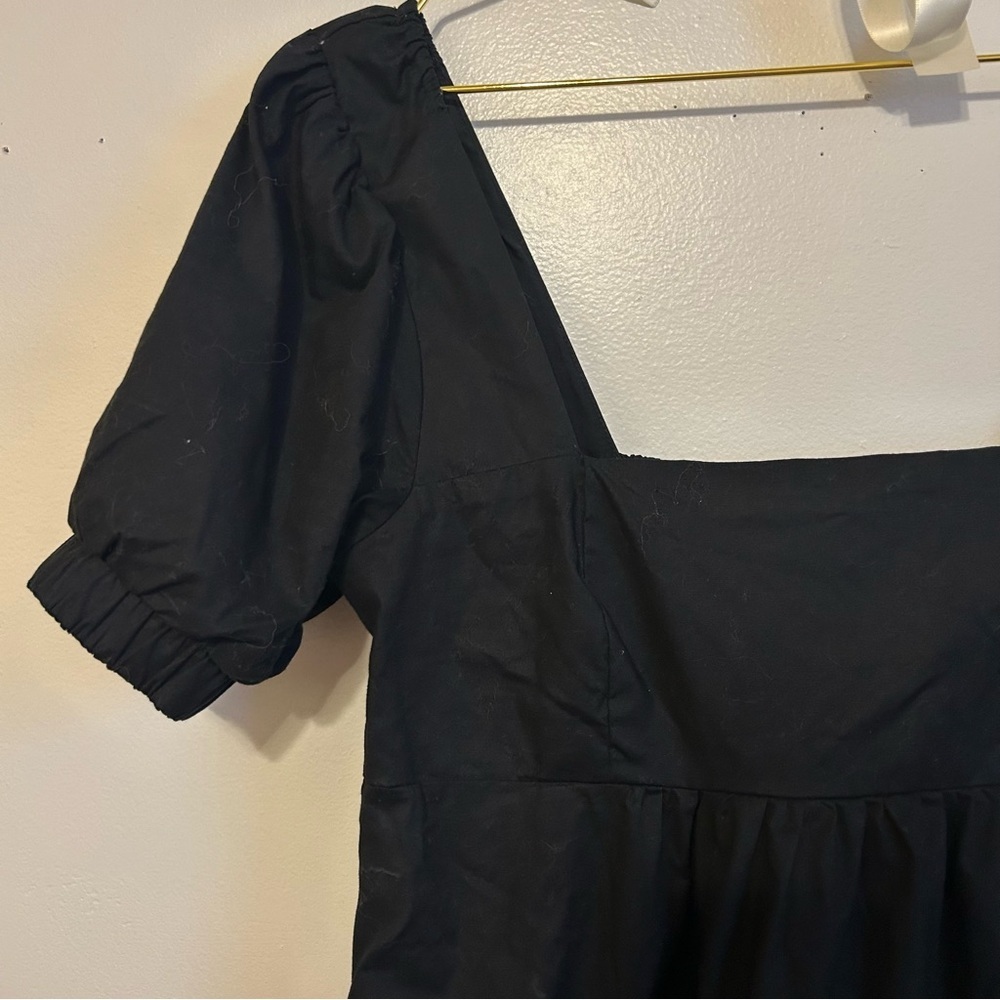 Wild Fable • Black Puff Sleeve Mini Sundress - Picture 2 of 6